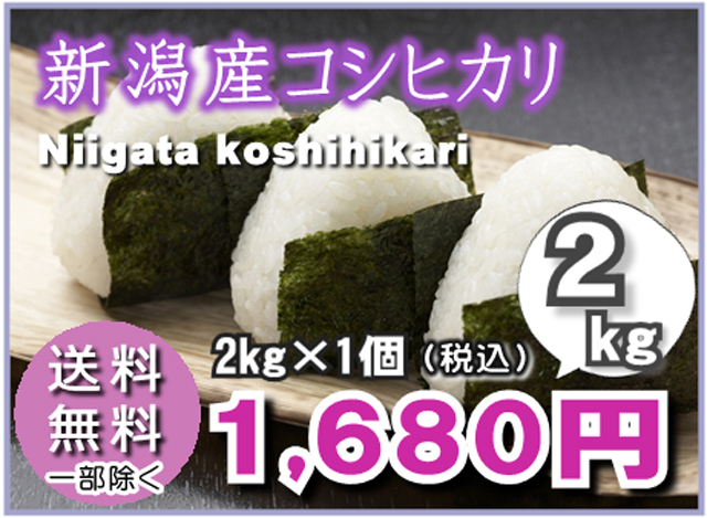 【送料無料】新潟産こしひかり2kg